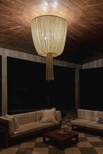 Luxury Handmade Mexican Handmade Tassel Chandeliers Macrame Nursery Decor picture