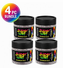 Super Wet Maximum Hold Hair Gel Alcohol-Free Keratin Clear 8.8oz 4 Pack picture