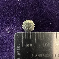 4.5mm Vintage Zodiac Gold Tone Watch Crown In Excellent Condition picture
