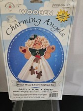Vtg Rare Wooden Charming Angels Craft Kit Whats New Ltd picture