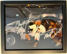 Back To The Future movie photo signed autographed by Michael J Fox & Chris Lloyd picture