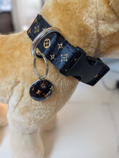 Elegant dog collar, collar for dog, luxury collar for dog with removable tag LRG picture