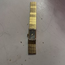 Rare Vintage BALLY’S Las Vegas By Bulova Diamond Swiss Dainty Gold Plate Watch picture