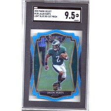 Jalen Hurts (RC) 2020 Panini Select #150 Light Blue Die-Cut Prizm SGC 9.5 picture