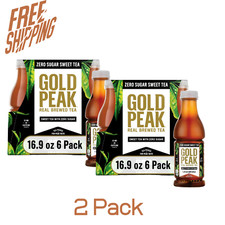 Gold Peak Real Brewed Tea Zero Sugar , Bottled Tea Drink, 16.9 fl oz, 12 Bottles picture