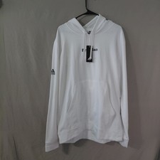 Adidas Men Essentials 3-Stripes Fleece Sweatshirt Hoddie White Best Man XL picture