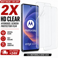 Motorola Edge 2024 Hydrogel Screen Protector HD Clear Self Healing picture
