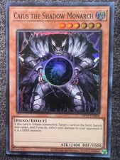 Yugioh Caius the Shadow Monarch OP19-EN004 Super Rare Unlimited Edition NM picture