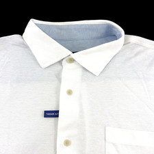 Johnnie O Hangin Out Long Sleeve Linen Blend Stretch Lightweight White Shirt MED picture