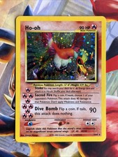 Pokémon Ho-Oh Double Holo Neo Revelation 7/64 Swirl NM picture