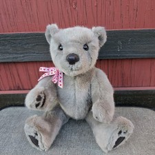 Vintage Fuzzy Bear Company Handmade  Teddy Bear Made In Seattle Music Box Works picture