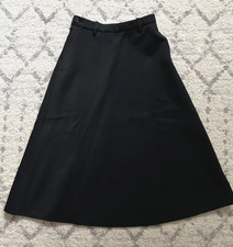 The M Atorie NY Womens Black Wool Blend A-Line Midi Skirt S NWT Quiet Luxury picture