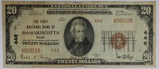 1929 $20 #446 Damariscotta, ME - VF picture