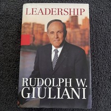 RUDOLPH GIULIANI AUTOGRAPHED First Edition LEADERSHIP HARD COVER BOOK INSCRIBED picture