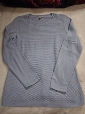 ☆NWOT Talbots~Womens,Light Blue,%100 Cotton,Round Neck,Relaxed Fit Sweater SizeM picture