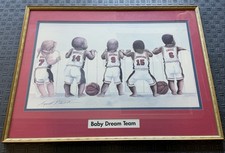 Kenneth Gatewood “Baby Dream Team” Signed By Artist  32” X 20” w/ Custom Frame picture