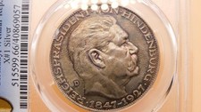 1927-D Germany Silver Medal PCGS SP66 Reichs President Von Hindenburg picture