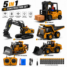 5-in-1 RC Construction Vehicle Set 2.4GHz Remote Control Excavator Bulldozer  picture
