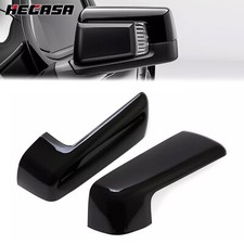 Pair Gloss Black Top Half Mirror Cap Cover For Chevy Silverado GMC Sierra 1500 picture