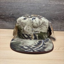 Vintage Producers Hybrids Hat Strap Back Seed Agriculture Farming Camo NWT picture