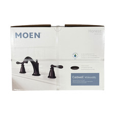 Moen Caldwell WS84440BL 2-Handle Widespread Bathroom Faucet Matte Black picture