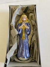 Vintage Christborn Angel Mouth Blown Glass Hand Painted Germany 8