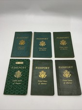VTG 1950s-1970s United States Lot Of 6 Expired Passports (312) picture