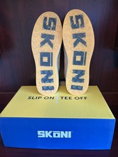 SKONI Slip On Mens Spikeless Golf Shoes - NEW - Khaki 10.5 picture