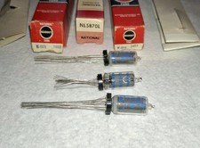 LOT OF 3 NATIONAL 5870 NUMERICAL READOUT NIXIE TUBES WITH BOXES NOT TESTED picture