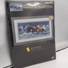 Dimensions Gold Collection Wave Runners 35142 Cross Stitch Kit OOP 2004 Horses picture