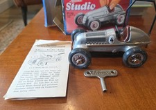 Vintage Schuco Studio 1050 Mercedes Grand Prix Wind Up Tin Toy Car Box Tools etc picture