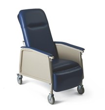 Medline ComfortEZ 3-Position FURN10200BL Recliner, no tray, Blueridge picture