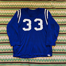 VTG 40s 50s Holts Sporting Goods Rayon Durene Jersey Size XL Made in USA Blue picture