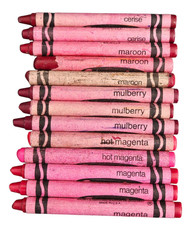 Discontinued Crayola Crayons Rare Retired Magneta Maroon Binney Smith Red Pink picture