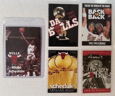 1985-86/91/92/97/98  Chicago Bulls Pocket Schedules Lot Of 5 Michael Jordan HOF picture