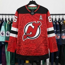 Jack Hughes Jersey New Jersey Devils Red Mens Large #86 Stitched picture