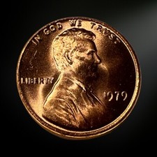 1979 Lincoln Memorial Penny BU RED Brilliant Uncirculated Philadelphia Mint picture