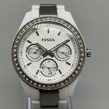 Fossil Stella ES-2807 Womens Watch 37mm Crystals Multifunction New Battery 7