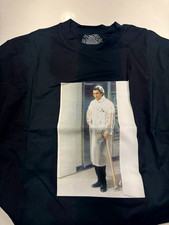 Palace Men's Black American Psycho Logo Graphic Crew Neck Cotton SS Tee XL picture