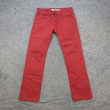 EXPRESS Men’s Jeans Red 30x32 Born Bred Cotton Straight Fit picture