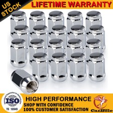 Set of 20 Lug Nuts Bulge Acorn 12x1.5 Chrome Wheel Nut For Chevrolet GMC Buick picture