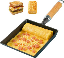 Cast Iron Tamagoyaki Pan, Japanese Egg Omelette Pan, Rectangular Breakfast Sa... picture