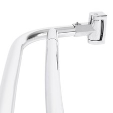 Double Curved Shower Rod Adjustable from 44 in. to 70 in. - Chrome Finish picture