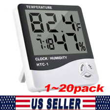 Thermometer Indoor Digital LCD Hygrometer Temperature Humidity Meter Alarm Clock picture