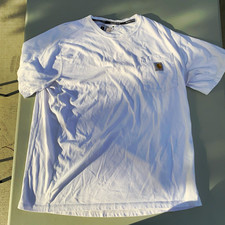 Carhartt Force Men’s L White Relaxed Fit Pocket Tee Crew Neck picture