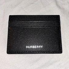 Burberry Black Leather Card Holder ID Wallet for Men picture