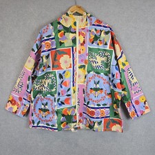 Gorman X Agathe Singer Raincoat Jacket Womens Size 16 Gallery Colourful Rainbow  picture