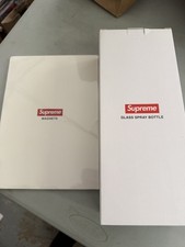 Supreme LOT Glass Spray Bottle Clear 24oz Box Logo + Magnets Pack SS22 New picture