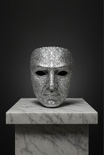 King Baldwin IV Kingdom of Heaven 1:1 Replica Silver Silk Mask Cosplay Halloween picture