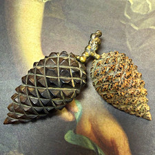 EXTREMELY RARE Fabrice Paris Vintage  Textured Pine Cone Brooch picture